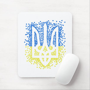 Mousepad Tridente de emblem ucraniano trizub espalhando cor