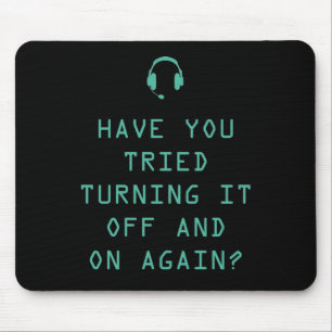 Mousepad Tried que desliga o sobre e? Humor da tecnologia