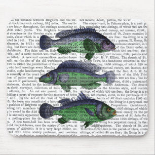 Mousepad Trio de Peixes Azuis e Verdes