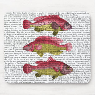 Mousepad Trio de Peixes de Fantasia Vermelha e Amarela