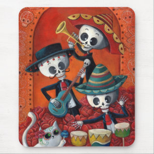 Mousepad Trio do Mariachi de Diâmetro de Los Muertos