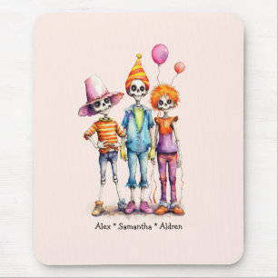 Mousepad Trio Zombie Pastel Adorável - Halloween Bonito (3)