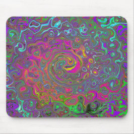 Mousepad Trippy Hot Pink Abstrato Retro Liquid Swirl