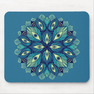 Mousepad Trippy Psychedelic Eyes Arte Surreal Floral