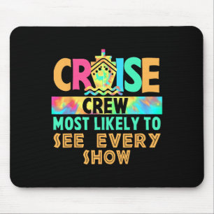 Mousepad Tripulação de Cruzeiro de Férias Tie Dye Mais Prop