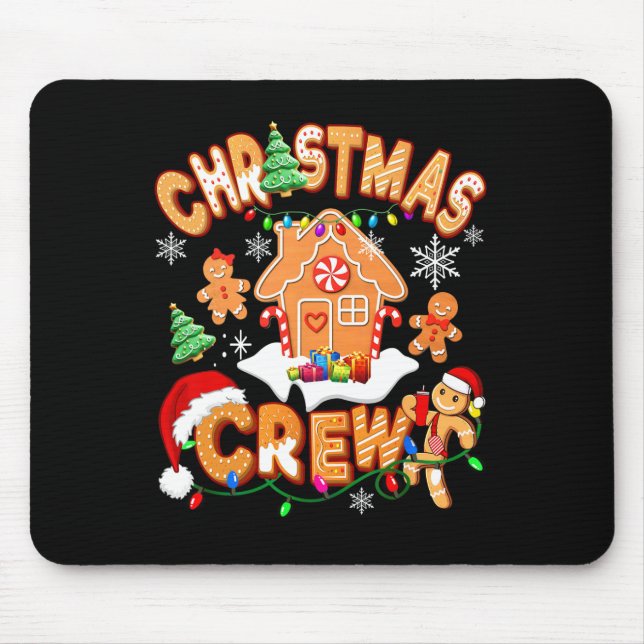 Mousepad Tripulação de Natal Cookie House Gingercake Famíli (Frente)