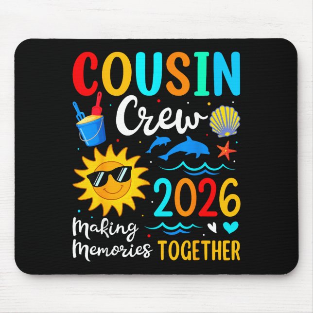 Mousepad Tripulação de primos férias de verão de 2026 na pr (Frente)