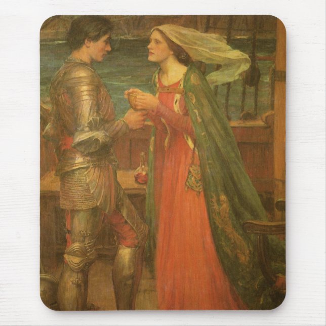 Mousepad Tristan e Isolda por John William Waterhouse (Frente)