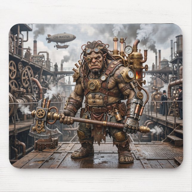 Mousepad Troll Steampunk na Fábrica Steampunk (Frente)