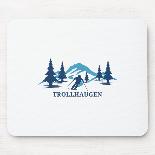 Mousepad Trollhaugen Wisconsin Ski Resort Skiier _1 (Frente)