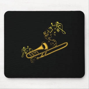 Mousepad Trombone Player Brass Music Instrumento Grande Ban