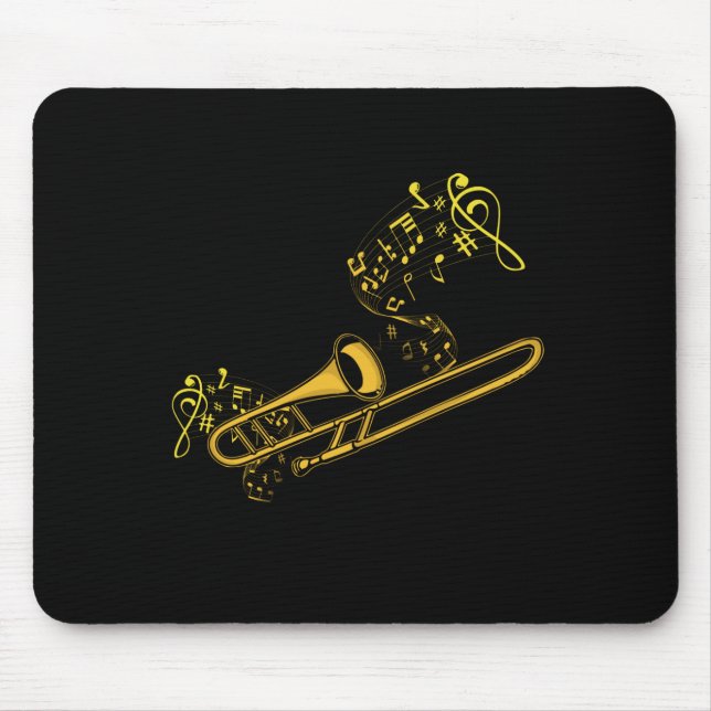 Mousepad Trombone Player Brass Music Instrumento Grande Ban (Frente)
