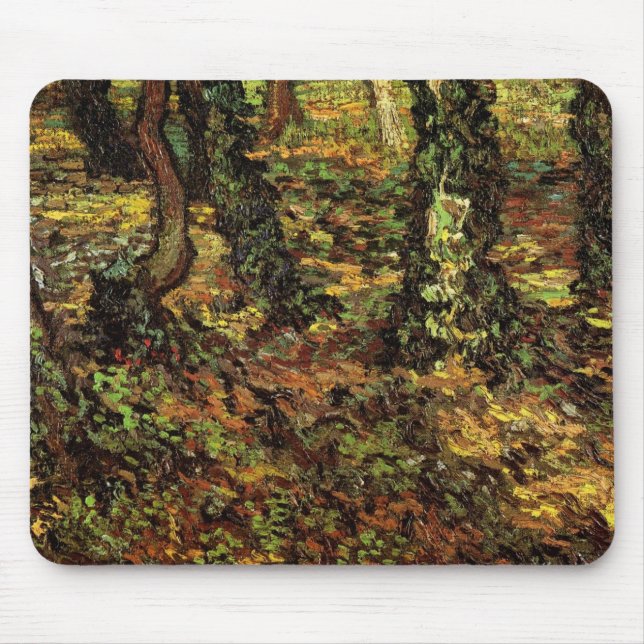 Mousepad Troncos de Árvores com Hera por Vincent van Gogh (Frente)