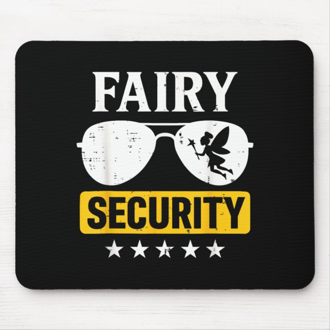 Mousepad Tropa de Fantasia de Segurança de Fadas Engraçada  (Frente)