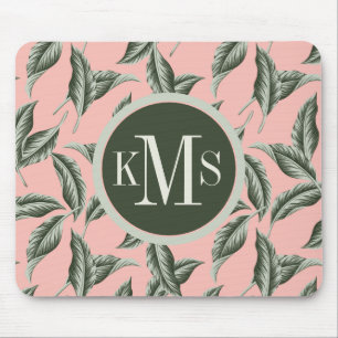 Mousepad Tropical Garden Leaves Pattern