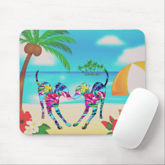 Mousepad Tropical Italian Greyhounds
