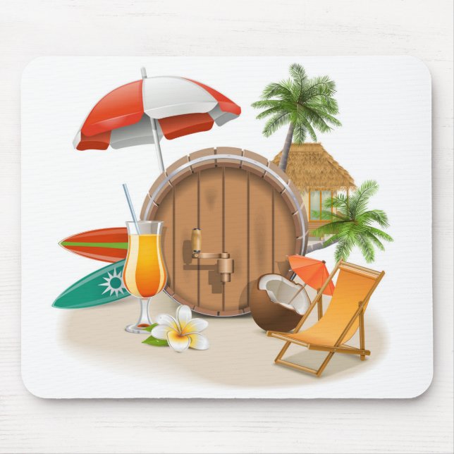 Mousepad Tropical Vacinação com Mouse (Frente)