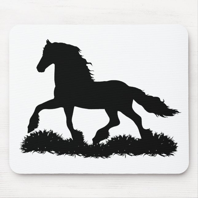 Mousepad Trotting de cavalo frísia, garanhão - png (Frente)