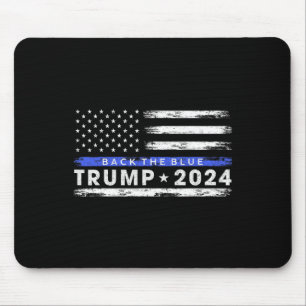 Mousepad Trump 2024 Back The Blue Thin Blue Line American