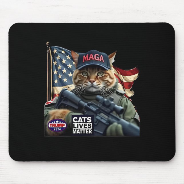 Mousepad Trump 2024 Cats Lives Problem (Frente)