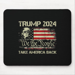 Mousepad Trump 2024 Take America Back American Flag (em seg