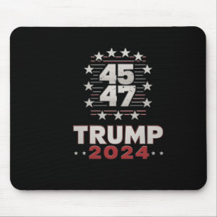 Mousepad Trump 45 47 Errou de Novo Trump 2025 Bandeira dos