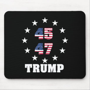 Mousepad Trump 45 47 Presidente Eua Flag 2024 2025 Vencedor
