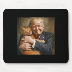 Mousepad Trump Abrindo Um Gato Laranja 2024