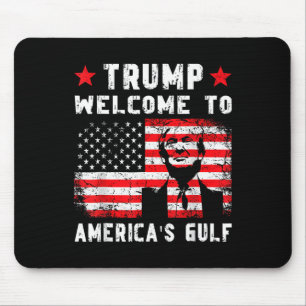 Mousepad Trump Bem-vindo ao golfo americano Engraçado Trump