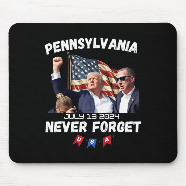 Mousepad Trump Butler Pennsylvania Nunca Esquece (Frente)