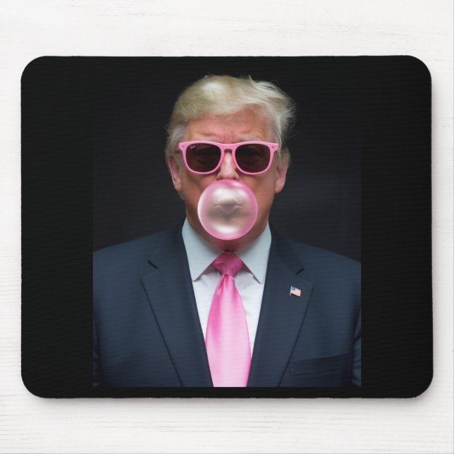 Mousepad Trump Chiclete Bola Rosa Presidente 47 EUA (Frente)