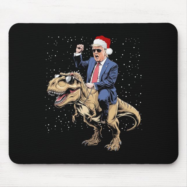 Mousepad Trump Christmas Shirt Xmas T Rex Funny Trump Dinos (Frente)