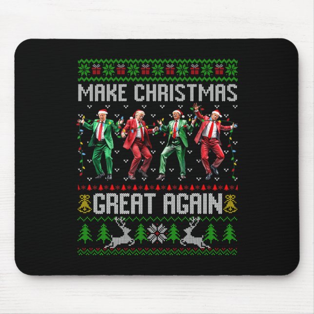 Mousepad Trump Dance Papai Noel faz Excelente de Natal nova (Frente)