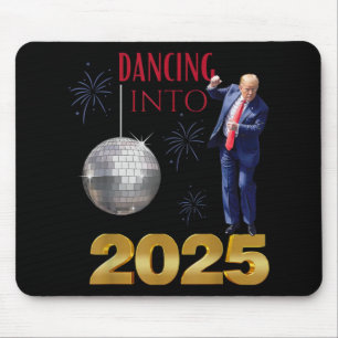 Mousepad Trump De Ano Novo Dançando Em 2025, Contagem De Fe