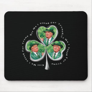 Mousepad Trump Dia de São Patrício 2025 Engraçado Beije-me 