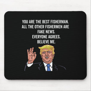Mousepad Trump Fish Funny Fisher Hook Gifts