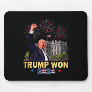 Mousepad Trump Ganhou 2024 Presidente 47º Da Casa Branca Do