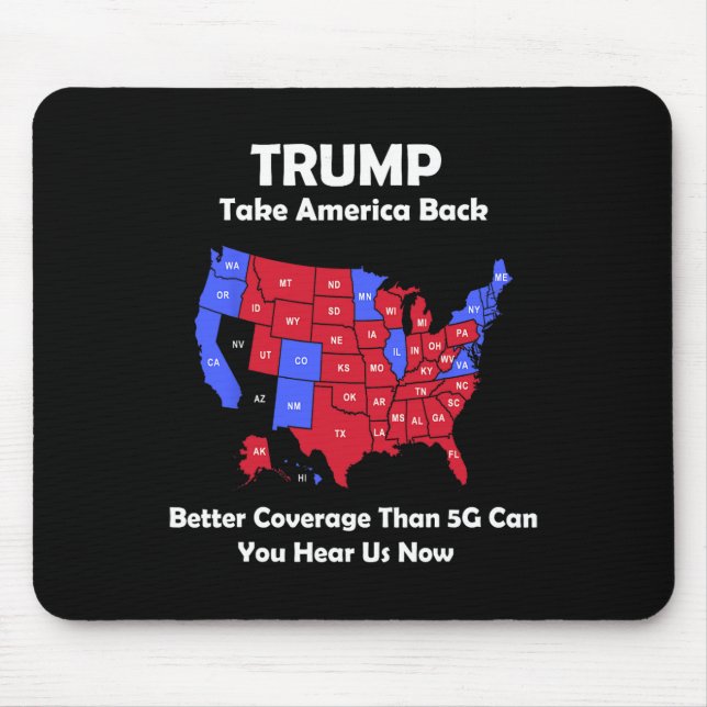 Mousepad Trump Leva a América pelo mapa dos EUA - melhor co (Frente)