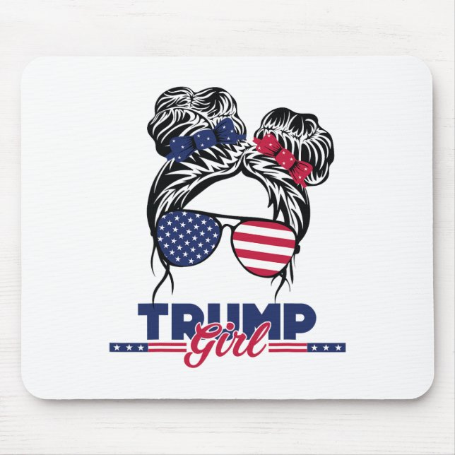 Mousepad Trump Mãe Inauguration Day 2025 Messy Bun American (Frente)
