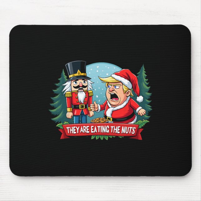 Mousepad Trump Papai Noel Com Noz Que Estão Comendo (Frente)