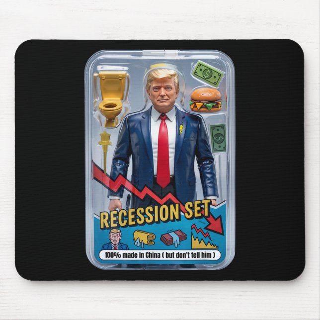 Mousepad Trump Satire Sobrevivido à Recessão Conjunto de Aç (Frente)