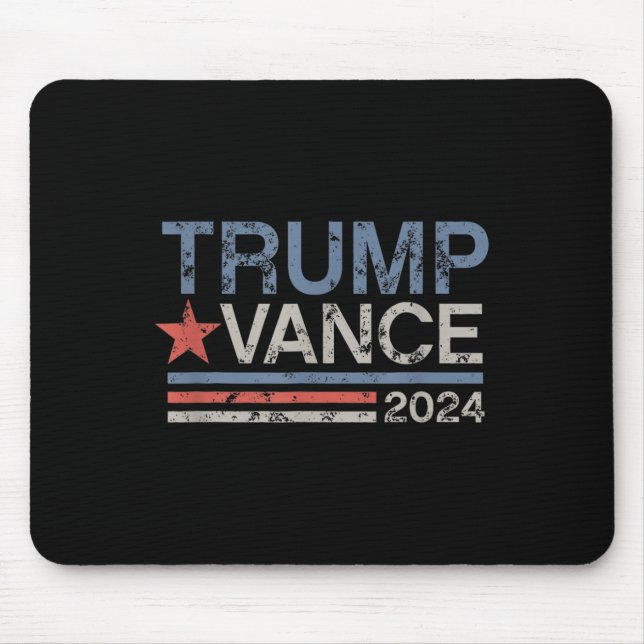 Mousepad Trump Vance 2024 Retro Stripe Trump Jd Vance (Frente)