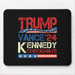 Mousepad Trump Vance Kennedy Xeque-Mate 2025 Eleição Republ