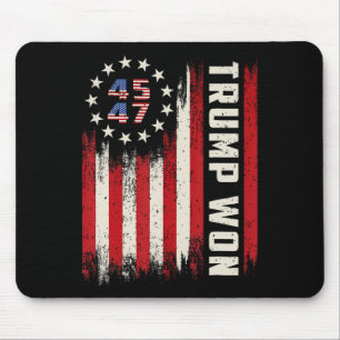 Mousepad Trump Won 2024 45 47th Presidente Usa Flag