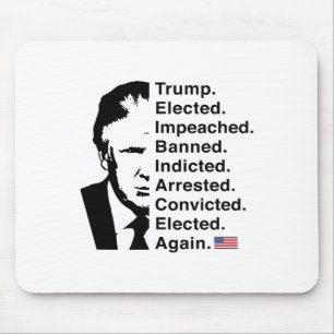 Mousepad Trump Won 2024 Lista Word Reelege Vitória 45 47 Tr