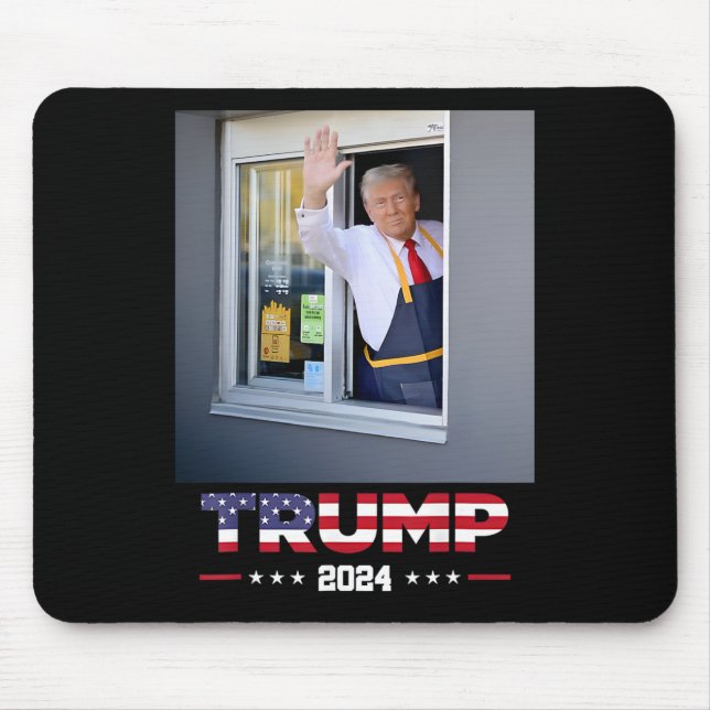 Mousepad Trump Works Drive-thru Trump Servindo Batatas Frit (Frente)
