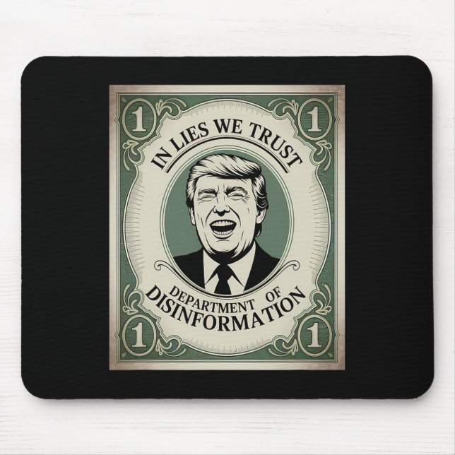Mousepad “trust Nobody” - Trump Nknote Parody 2  (Frente)
