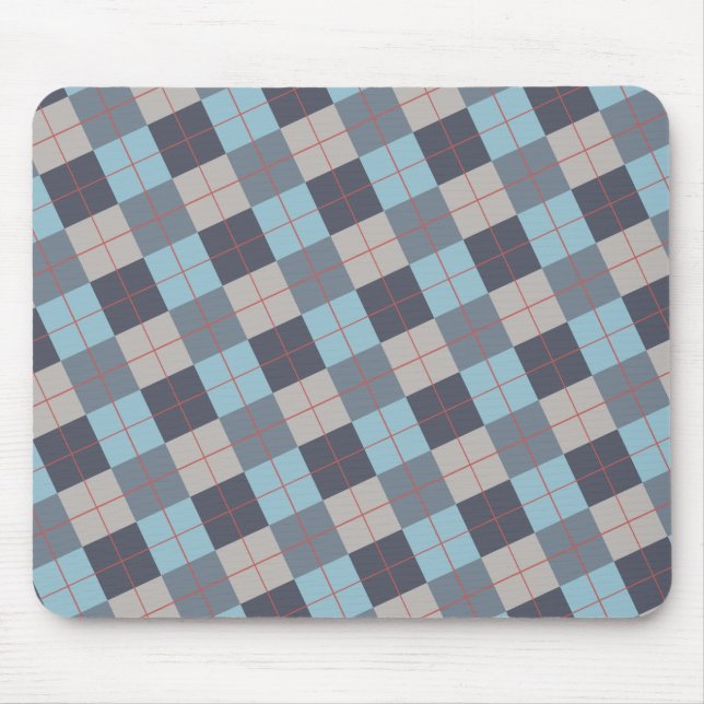 Mousepad Truta Cinza Azul Algodão Semente Laranja Padrão (Frente)