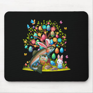 Mousepad Truta Peixe Coelhinho Ovos De Páscoa Árvore Fresca