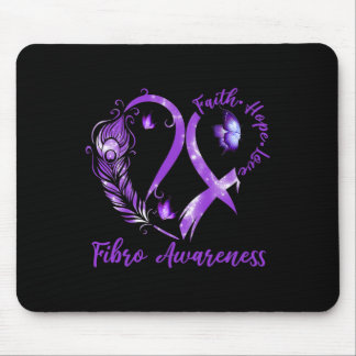 Mousepad Tu Heart Butterfly Fibra de Fita Roxa Consciência